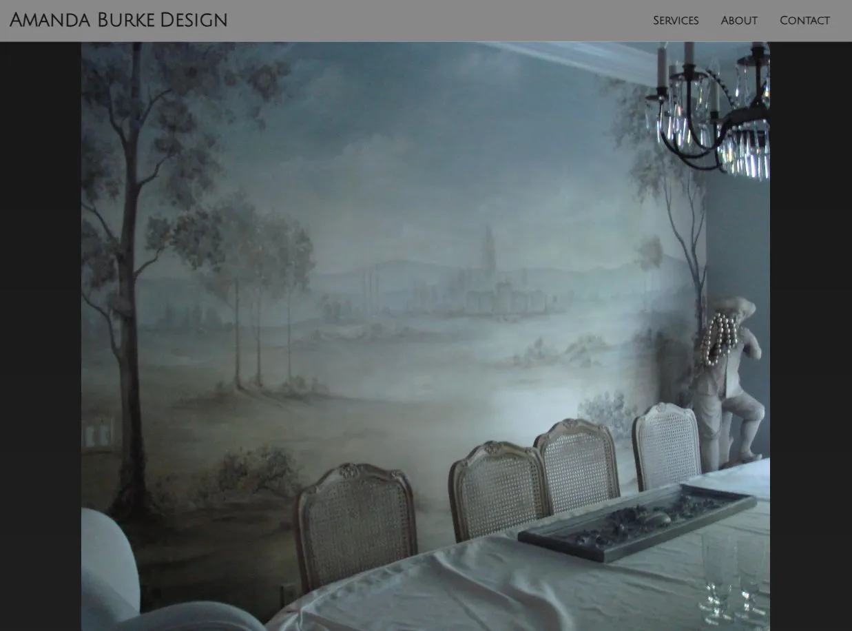 Amanda Burke Design project homepage preview